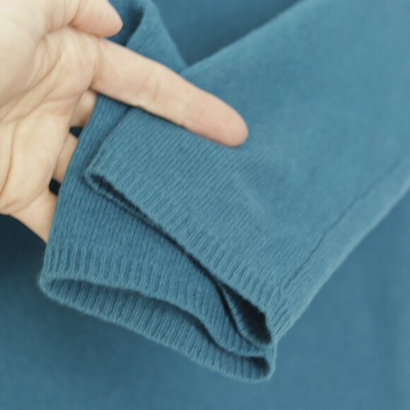 InCashmere 100% Cashmere Blue Boatneck 3/4‎ Sleeve Pullover Sweater Sz S - Picture 5 of 12